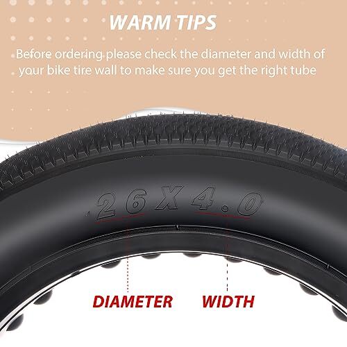 Fat Bike Inner Tubes 20x4.0/Inch EBike Fat Bicycle Inner Tube AV 32mm