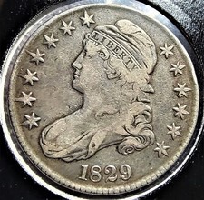 1829 O-109 R4+ Capped Bust Half Dollar