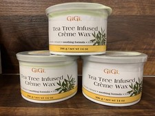New Lot Of 3 Gigi Tea Tree Creme Wax 14 oz. Ea.