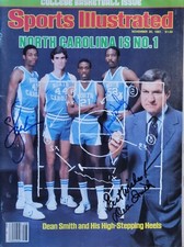 S. Perkins, J. Worthy, Coach Smith, Autographed Sports Illustrated Mag, Nov 1981