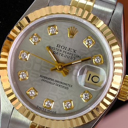 Rolex Ladies Datejust Watch 18kt Gold 