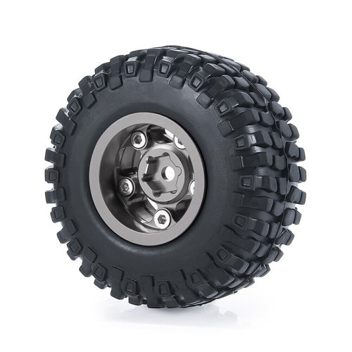 Juegos de neumáticos de aleación CNC 1,0"" con llanta de rueda Beadlock para automóvil sobre orugas de radiocontrol 1/24 axial SCX24 - Imagen 94 de 124