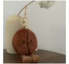 Jellycat Amuseables Coffee Bean Plush Bag Charm Keychain With Dust Bag Gift
