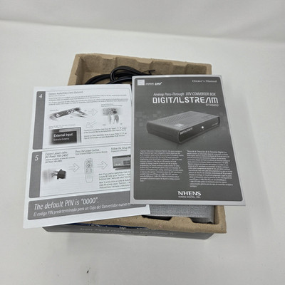 Analog Pass Through DTV Converter Box DTX 9950 Digital TV Stream NHEMS