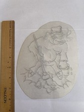 Vintage US Navy Deckhand Acetate Tattoo Stencil 60's-70's