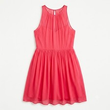 J CREW Silk Chiffon Megan Dress Pink Sheer Formal Wedding Bridesmaid Womens 6
