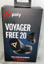 Poly Voyager Free 20 Wireless Earbuds Bluetooth USB-C Charging Case Black