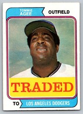 1974 Topps Traded #630T Tommie Agee Dodgers (fair condition)