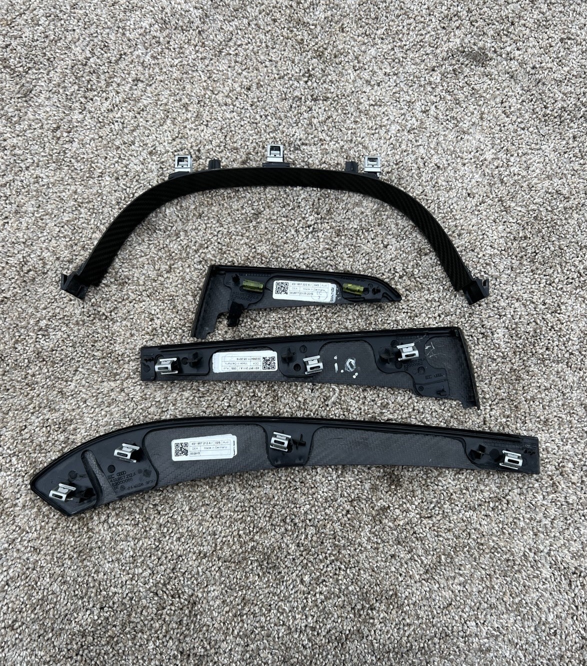 2017-2023 Audi R8 Dash Matte OEM Carbon Trims