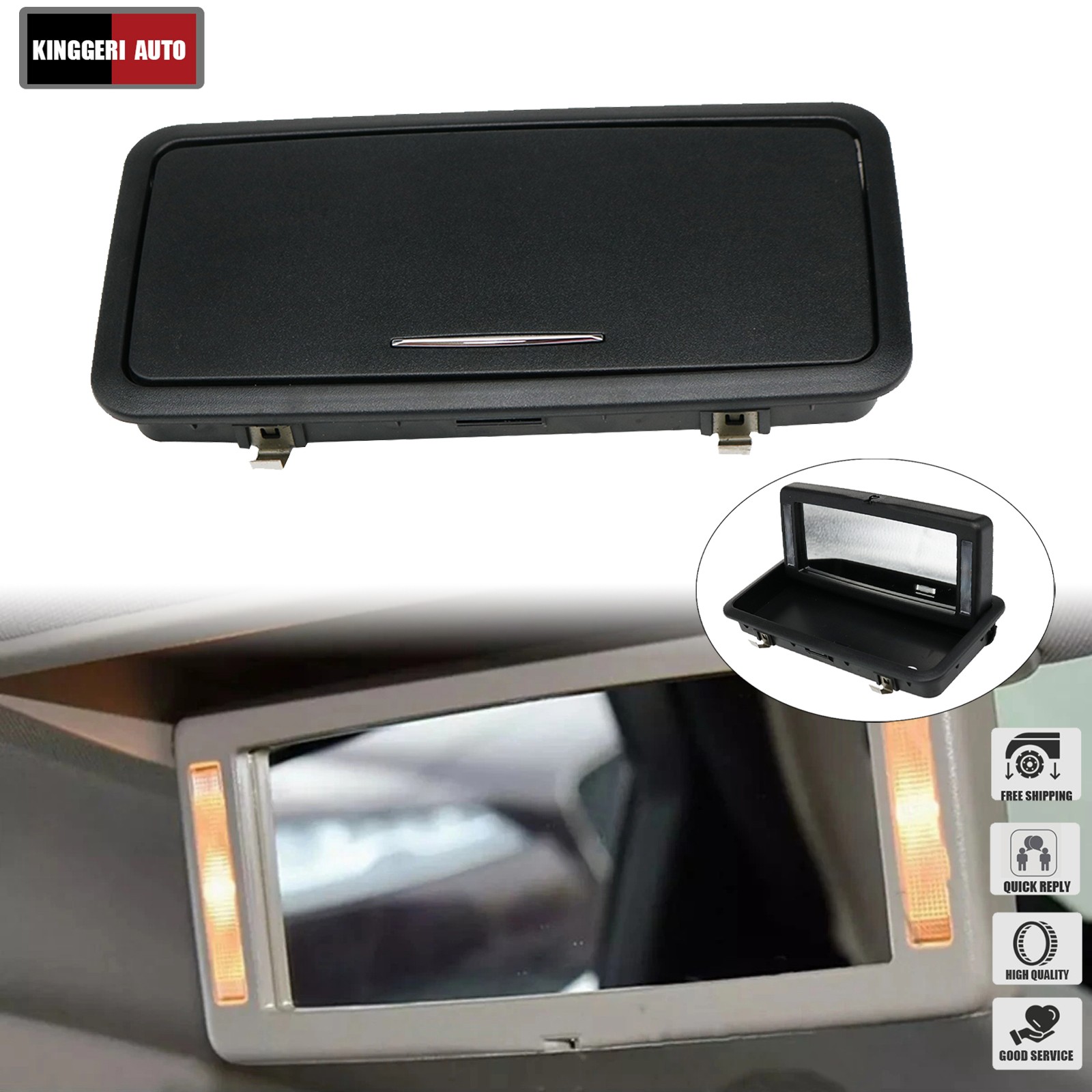 Rear Row Vanity Mirror Makeup Mirror W/Lights For Jaguar XJ 10-19 C2D19845PVJ