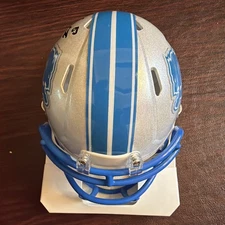 Sam LaPorta Autographed Detroit Lions 2024 Riddell Mini Helmet Fanatics