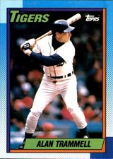 Alan Trammell 1990 Topps #440 Detroit Tigers HOF FREE SHIPPING AutographDen