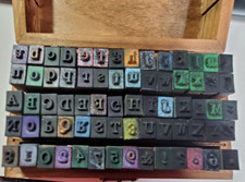 alphabet rubber stamp set and Bess ink pads
