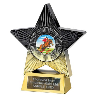 Reitpferd Springpferd Auszeichnung (St6) 140 mm Stern Pokal graviert gratis