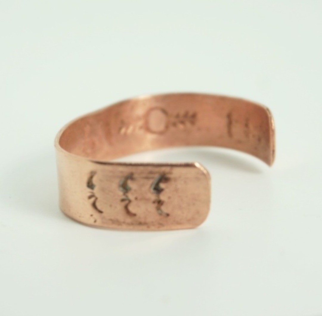 Solid Copper Native American Childs Cuff Bracelet… - image 2