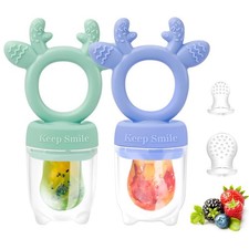 Baby Solids/Frozen Fruit Feeder Pacifier, Infant Teether Toy 4M , BPA-Free Si...