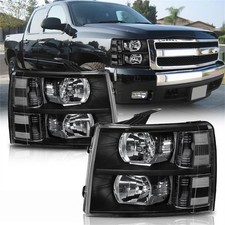Headlights For 2007-2013 Chevy Silverado 1500 2500hd 3500hd Headlamps Lamp Pair