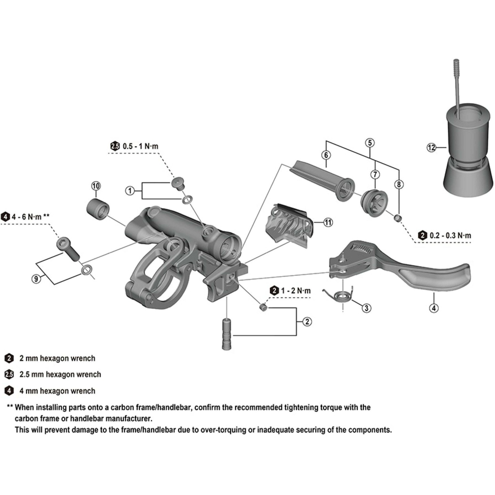 Shimano Spares BL-M9220 fixing spring L and spacer