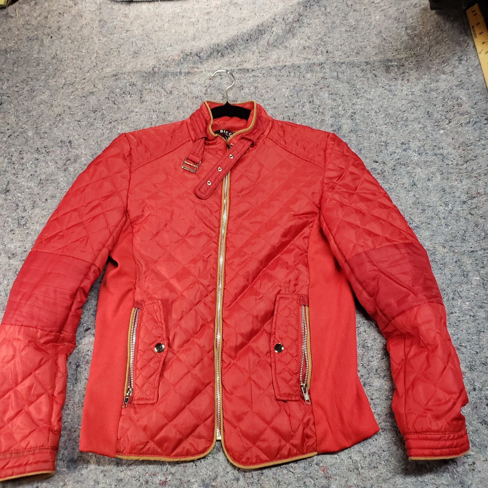 Baccini Red Jacket Size Small square pattern. - image 1