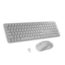 x UBOTIE Wireless Keyboard and Mouse Combo with 110 Round Keycaps, Power Swit...