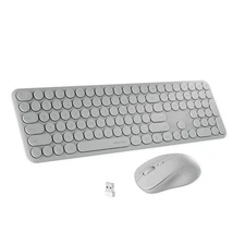x UBOTIE Wireless Keyboard and Mouse Combo with 110 Round Keycaps, Power Swit...