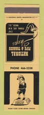 Matchbook Cover - National Pipe and Tobacco Shops Washington DC