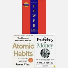 3 Book Collection Set - Power + Atomic Habits and Psychology of Money