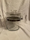 Vintage Pyrex Flameware 7756-B Glass Percolator Coffee Pot 4-6 Cup - For Parts