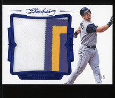 2017 PANINI FLAWLESS #P-ED EDGAR MARTINEZ PATCH #/5 GAME WORN HOR