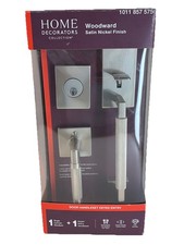 Woodward Satin Nickel Door Handleset Woodcliff Interior Lever and Deadbolt Lock