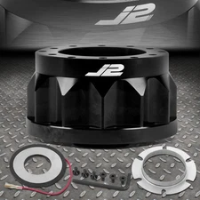 J2 FOR NISSAN D21 240SX ALTIMA MAXIMA SENTRA 2"H STEERING WHEEL HUB ADAPTER BLK