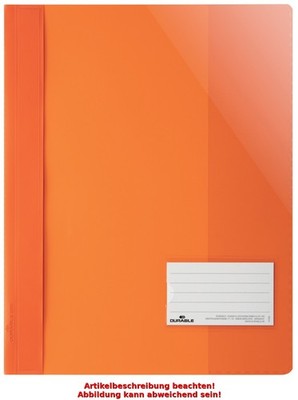 DURABLE Schnellhefter Überbreit, A4+, PVC, orange