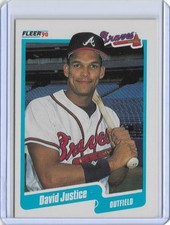 1990 Fleer - No. 586 - David Justice - Atlanta Braves