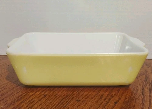 Vintage Pyrex 503-B Yellow Refrigerator Casserole Baking Dish Lid 503-C