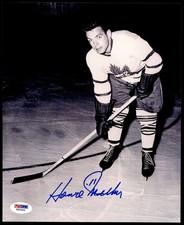 Howie meeker 8 x 10 Photo Signed Auto PSA/DNA Authenticated Maple Leaf ID:442061