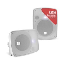 New Pyle Waterproof Bluetooth 5.25'' Indoor/Outdoor Speakers, 600W, White Pair 