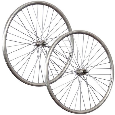 Laufrad 28 Zoll Satz Set Fahrrad Hohlkammerfelge 5-9 fach Schraubkranz silber
