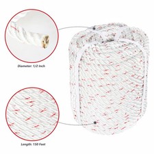 Double Braid Polyester Arborist Bull Rope Pulling Rigging Line 1/2" 150' 5850Lbs