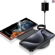 40W Wireless Charging Pad,Dual 20W Charging mat for Apple iPhone 16 15 14 13 12