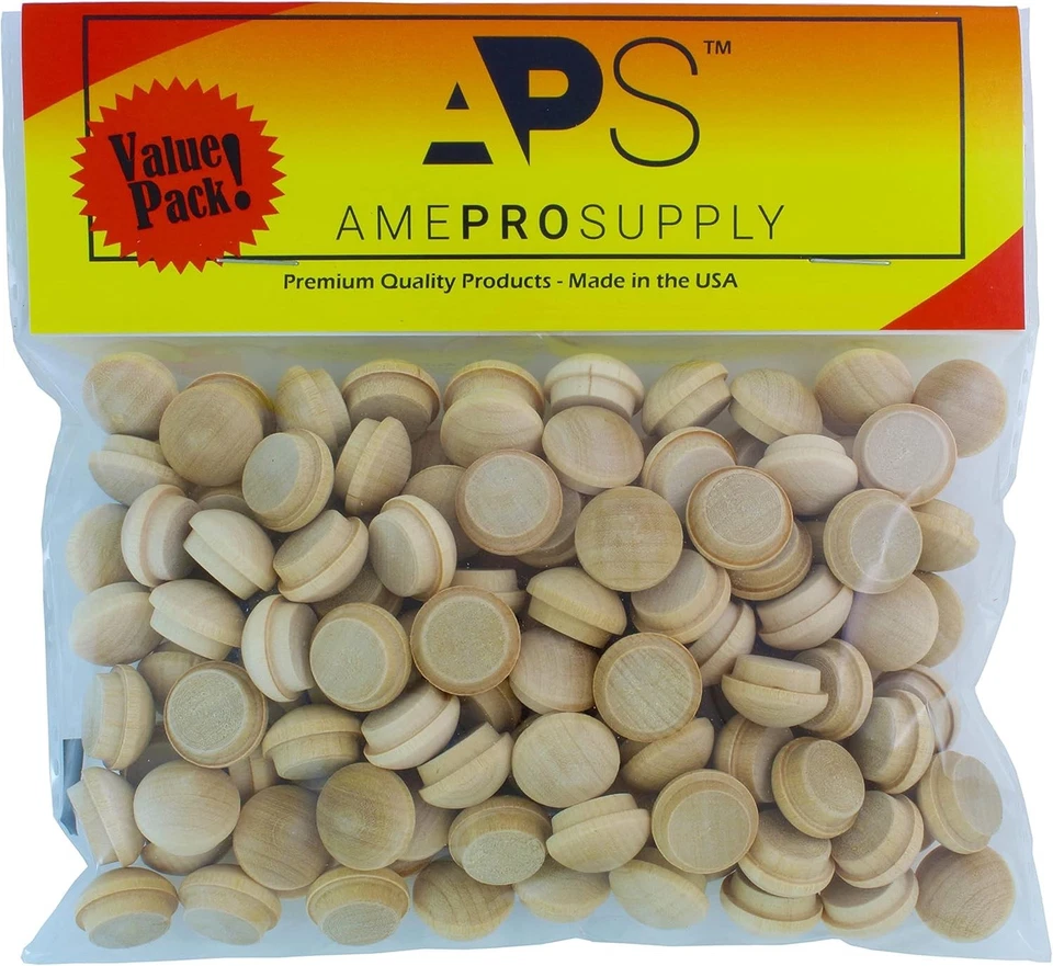 Paquete de 120 tapones de madera con tapa de botón personalizables - Ideal para todos los proyectos de madera Foto 3 de 4