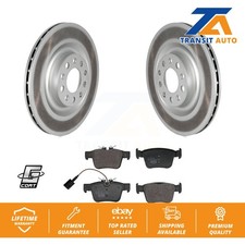Rear Coated Disc Brake Rotors And Ceramic Pads Kit For Alfa Romeo Stelvio Giulia