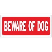 Hy-Ko Plastic Sign, Beware Of Dog 23001 Pack of 5 Hy-Ko 23001 Plastic