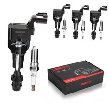 Ignition Coil Pack and Iridium Spark Plugs, UF491 Set of 4 with Spark Plug