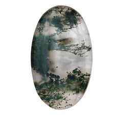 Natural Green Moss Agate 29.85x17.8x5 mm Oval Shape Polished Gemstone LS02072-31