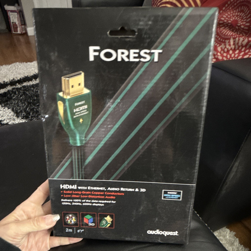 AudioQuest Forest HDMI Cable 2m Green High Speed w/ Ethernet ARC 3D