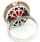 14CT Heat Treated Fire Garnet 925 Sterling Silver Ring Sz 9 H1-8 — photo 2