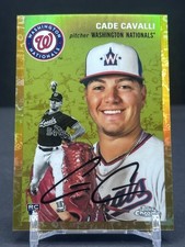 2023 Topps Chrome Platinum Anniversary CADE CAVALLI #/150 Rookie Gold Refractor