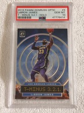 2019 PANINI DONRUSS OPTIC LeBRON JAMES T-MINUS 3,2,1 HOLO #9 PSA 10