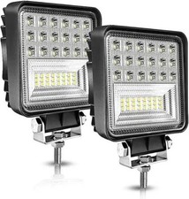 LED Tractor Work Light, 2Pcs 4 Inch 126W Led Light Pod 12V 24V Color: Black 2