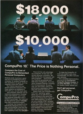CompuPro 10 Vintage 1984 Print Ad Multi-User Computer System